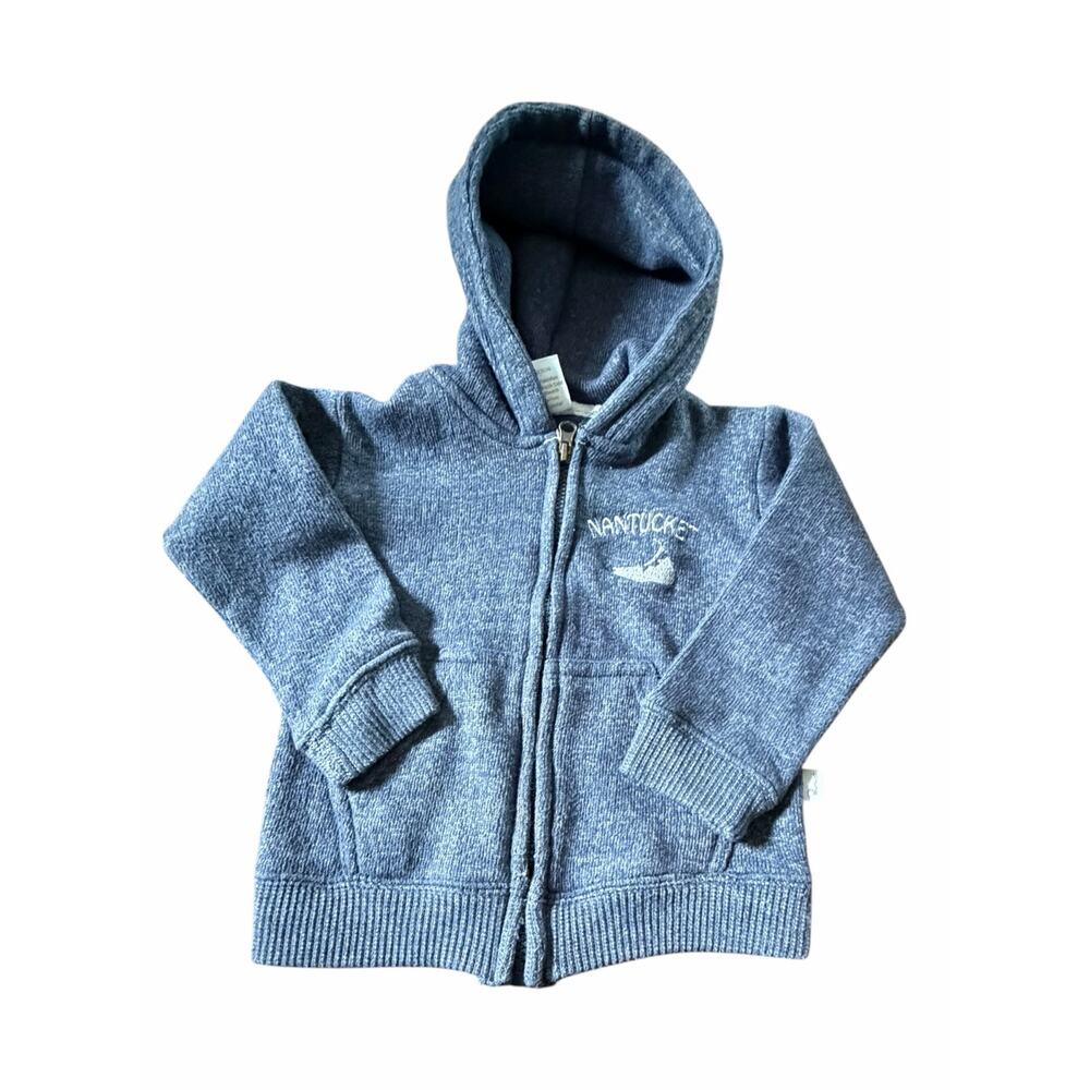 Ragwear Toddler Blue Zip Hoodie 3T Nantucket Embroidered Sweatshirt